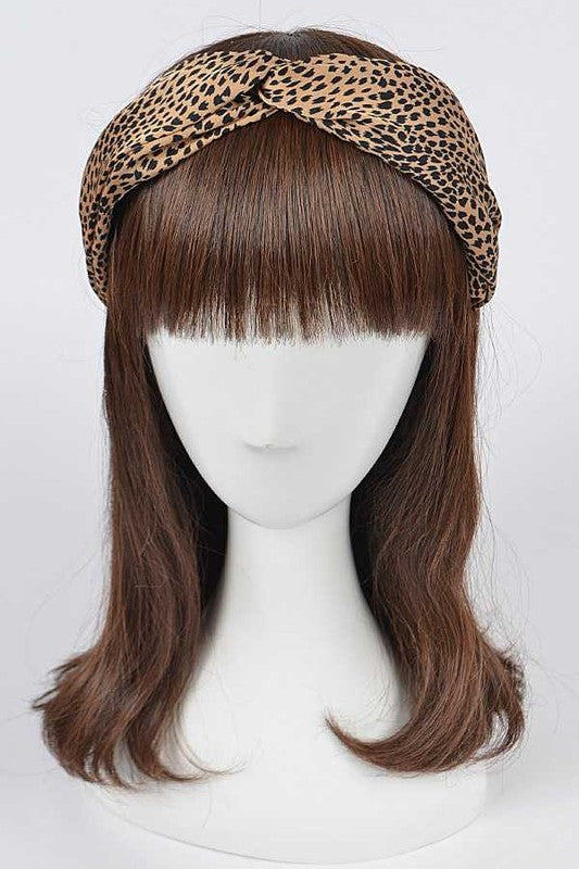 Animal Printed Top Knot Headband Set 3PCS SET HOUSE OF SHE