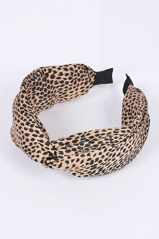 Animal Printed Top Knot Headband Set 3PCS SET HOUSE OF SHE