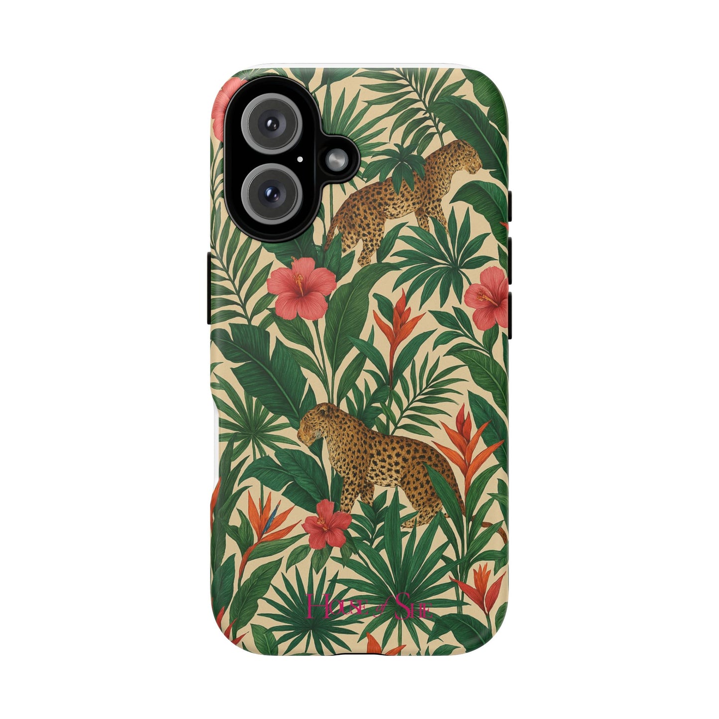 Tough Phone Case with Jungle Leopard Design