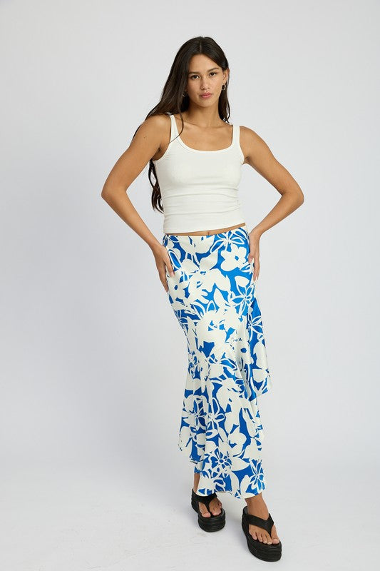 Asymmetrical Ruffle Hem Skirt HOUSE OF SHE