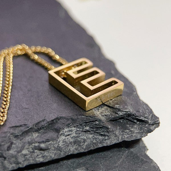Cutout Initial Letter Personalized Necklace - HOUSE OF SHE