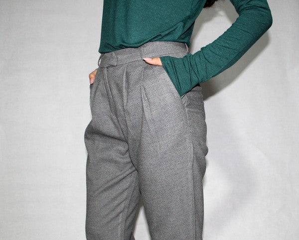 Anila Trouser High Waist Dropped Pants - HOUSE OF SHE