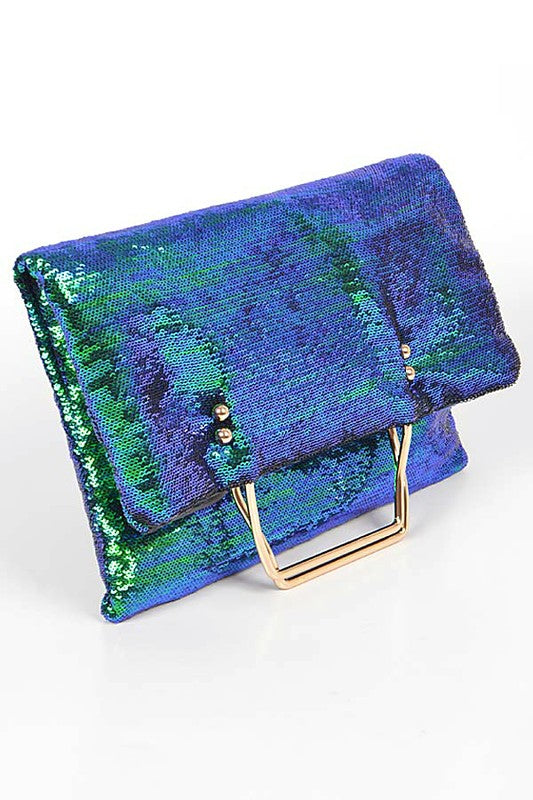 Ariel Convertible Sequins Folding Clutch