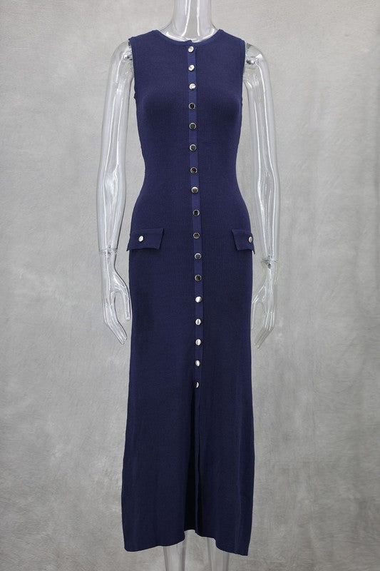 Kelis Long Maxi Knit Dress - HOUSE OF SHE