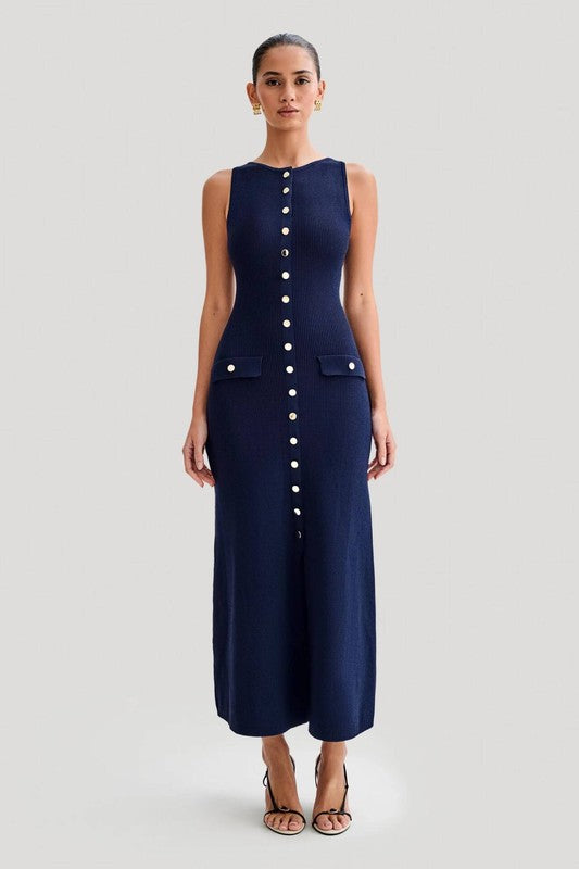 Kelis Long Maxi Knit Dress - HOUSE OF SHE