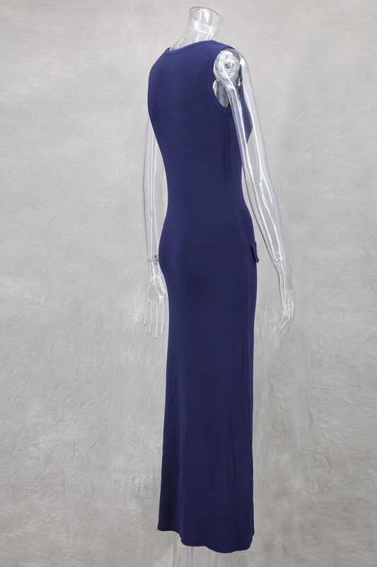 Kelis Long Maxi Knit Dress - HOUSE OF SHE