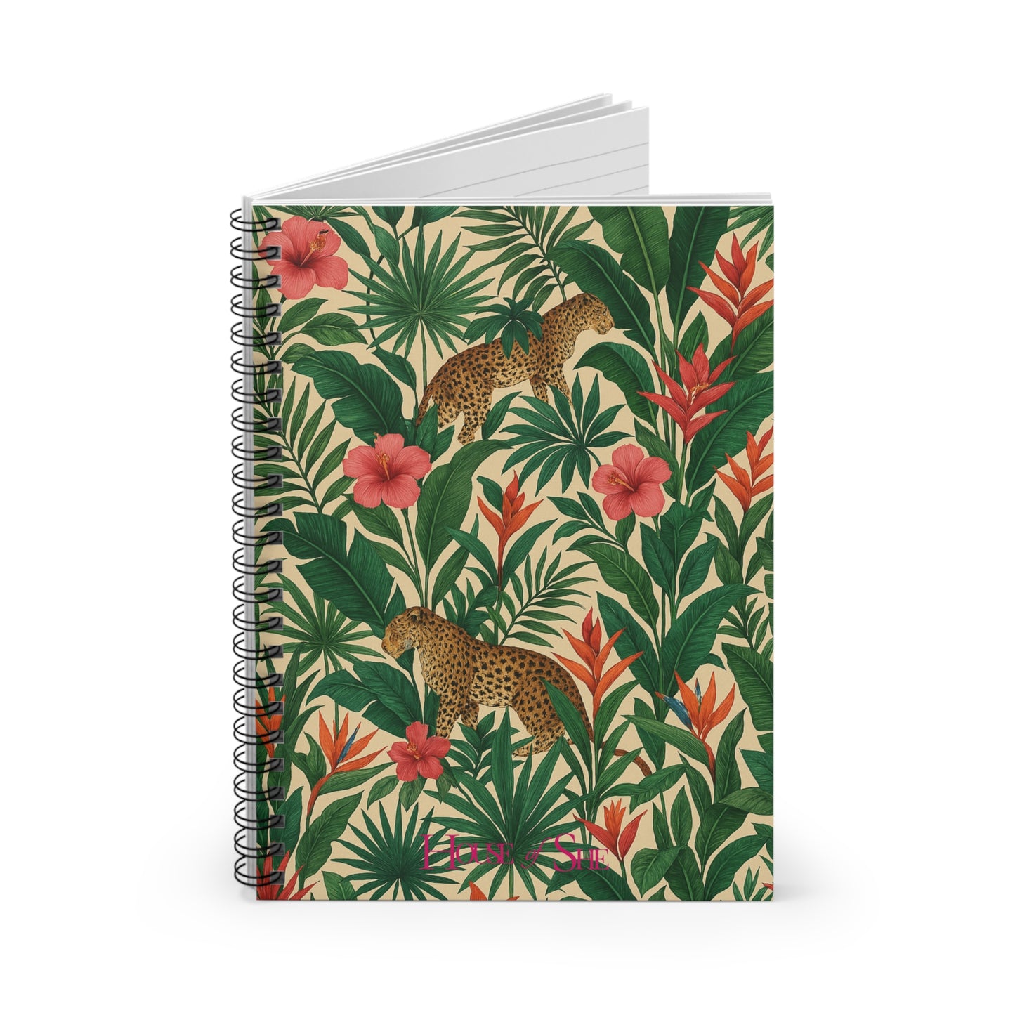 Tropical Leopard Spiral Notebook - Ruled Lines for Nature Lovers