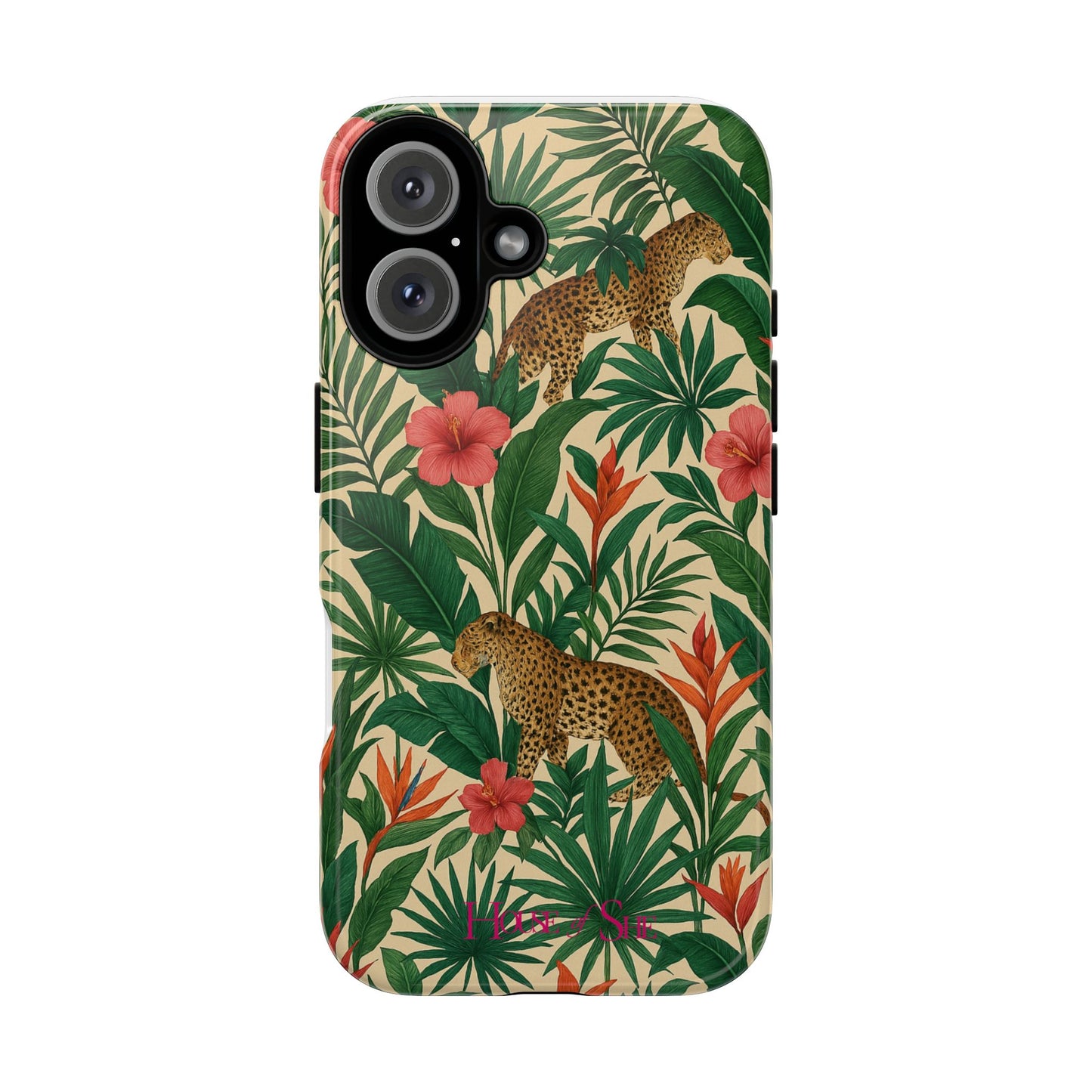 Tough Phone Case with Jungle Leopard Design