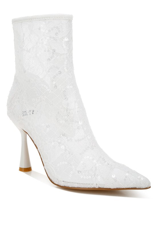 Samia Sequin Lace Boots - HOUSE OF SHE