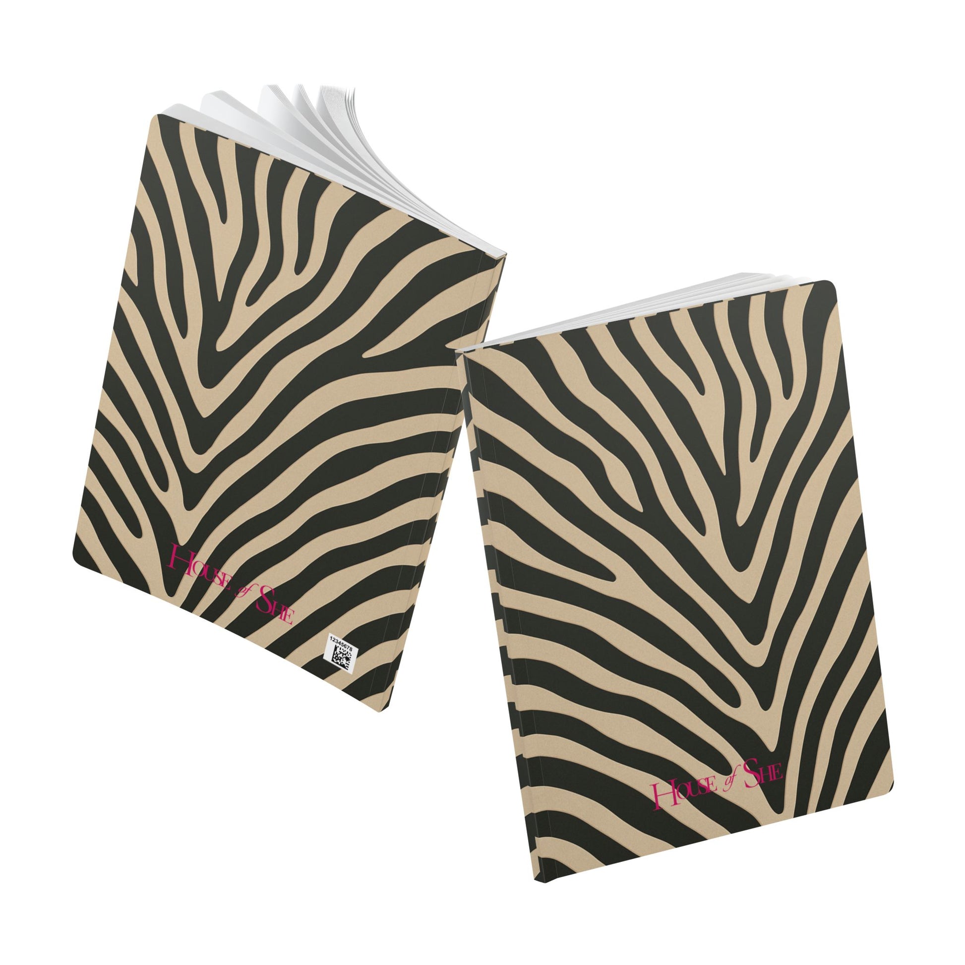Zebra Print Softcover Journal - Stylish Notebook for Creative Minds - HOUSE OF SHE