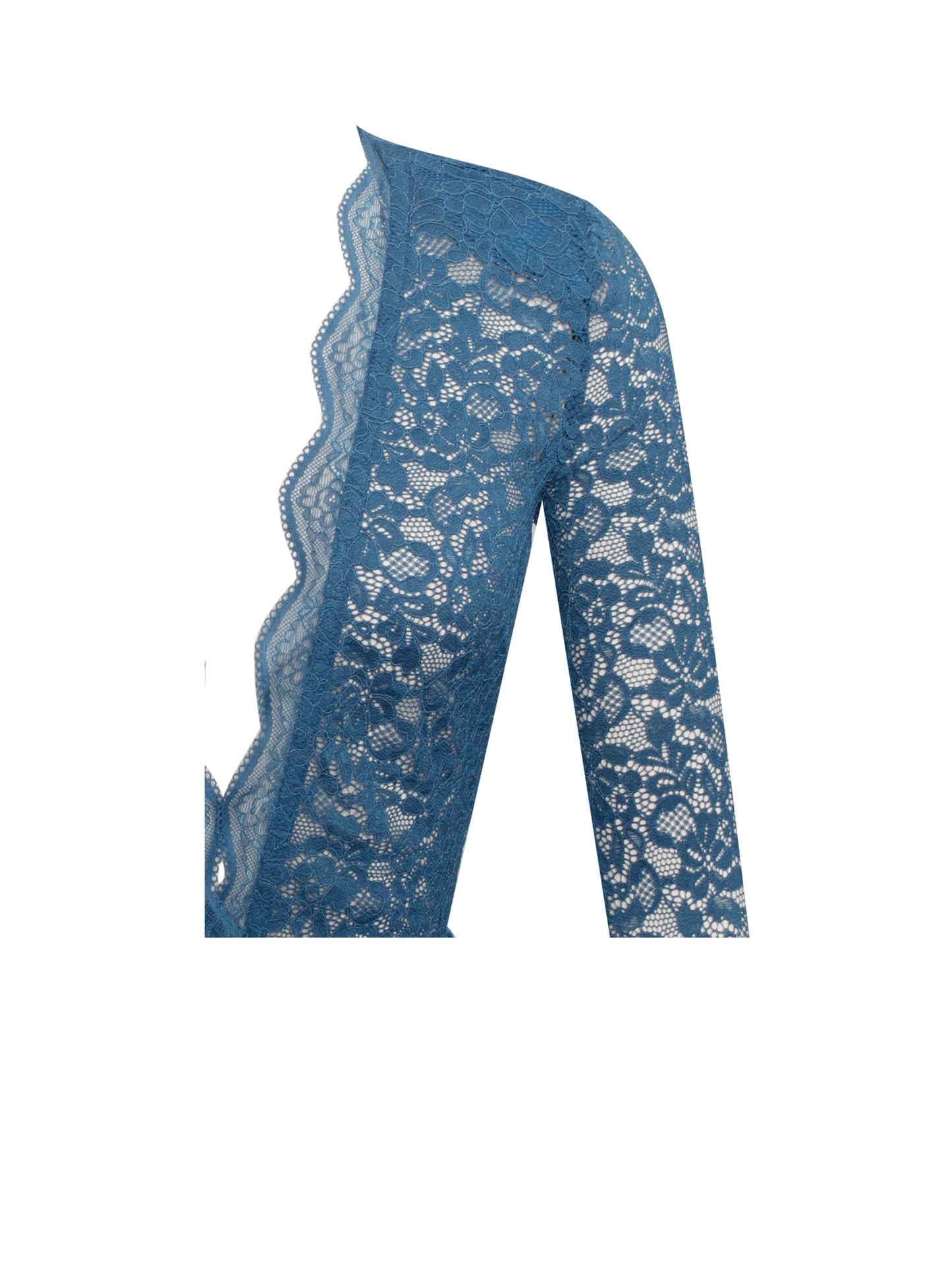 Nadi Teal Lace Velvet Mini Dress HOUSE OF SHE
