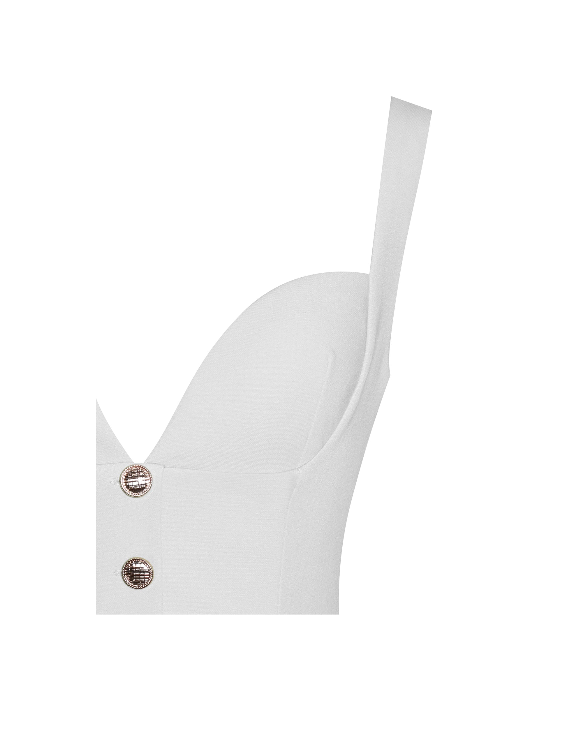 Tala White Sleeveless Pleated Preppy Mini Dress - HOUSE OF SHE