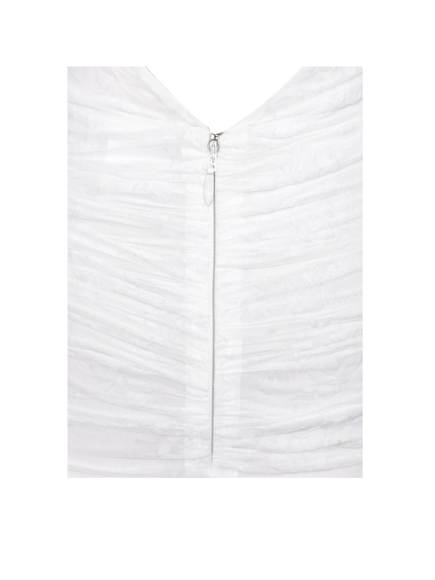 Alaina White Floral Ruffle Mesh Dress - HOUSE OF SHE