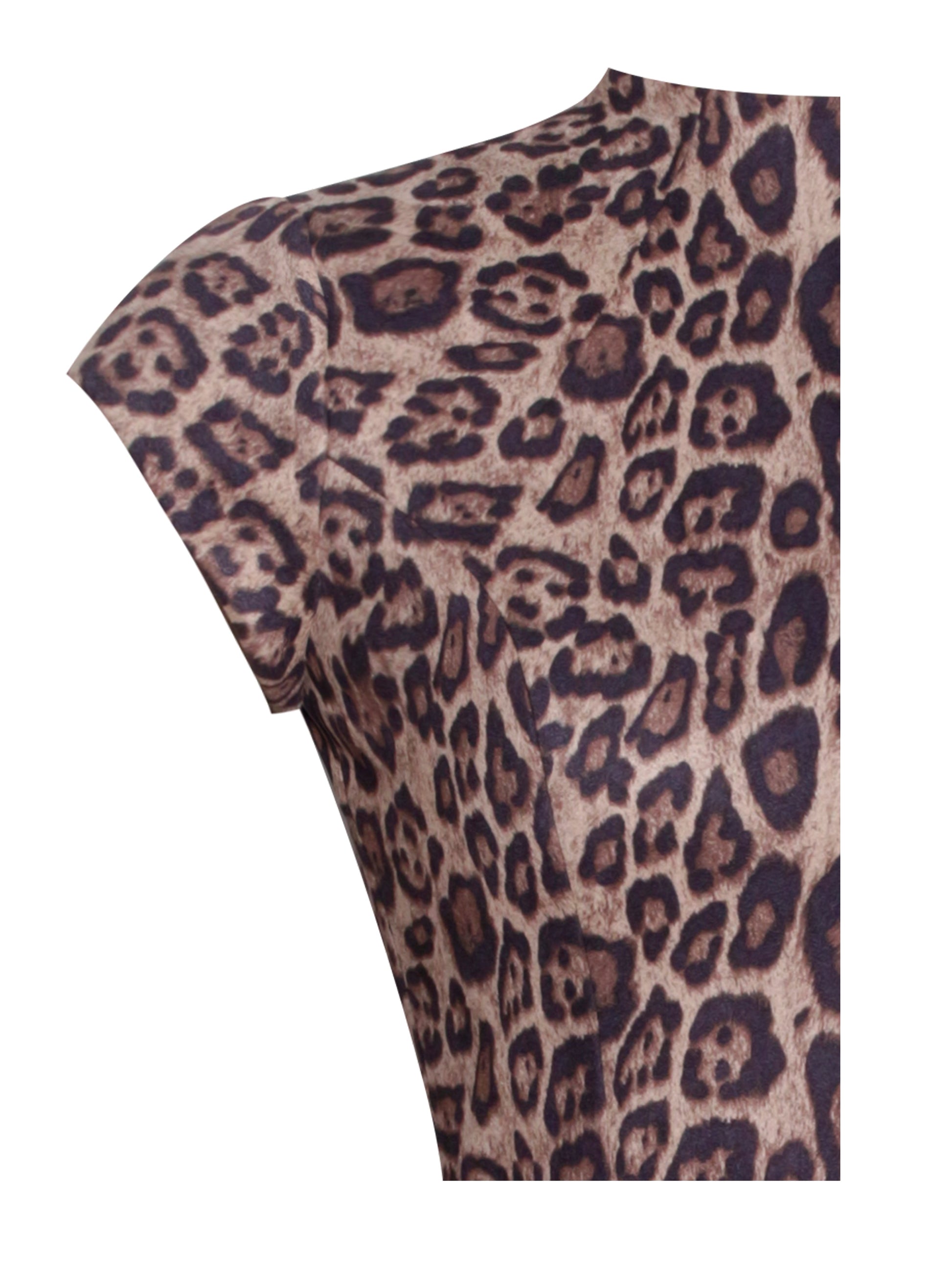 Faena Backless Cheetah Print Mini Puffy Dress  HOUSE OF SHE