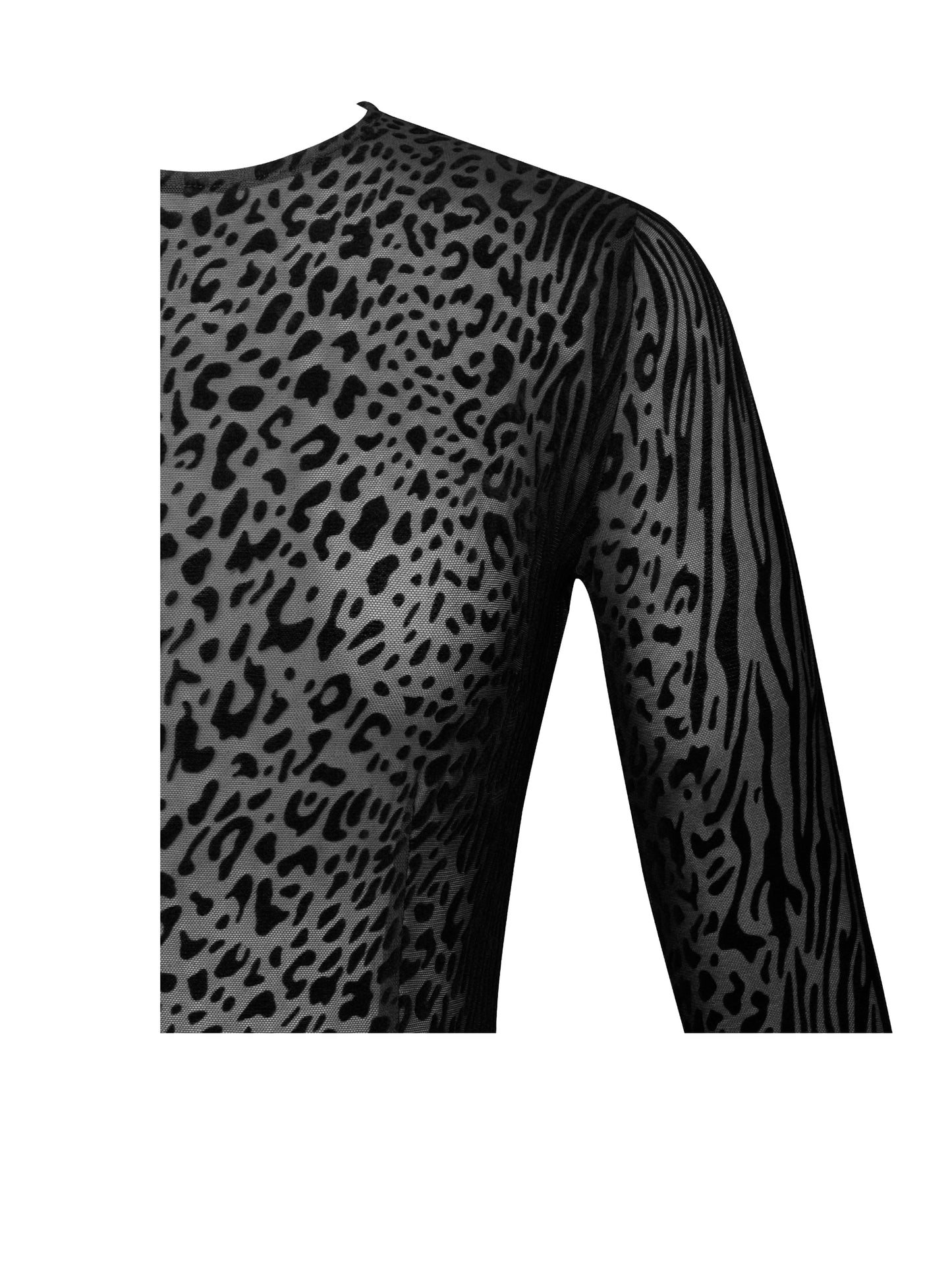 Lynn Black Animal Velvet Mesh Maxi Dress HOUSE OF SHE