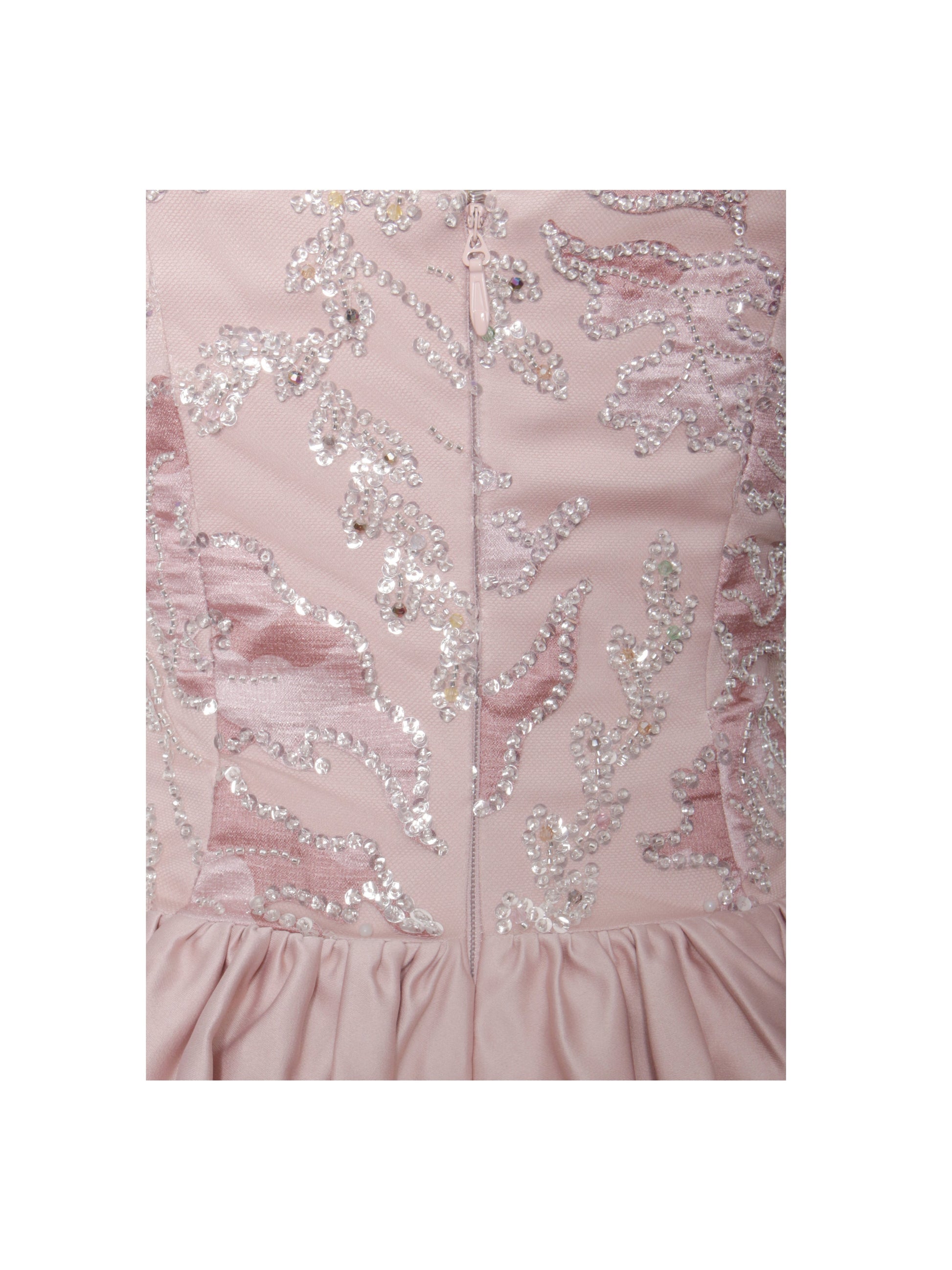 Palesa Pink Ballet Style Embroidered Bubble Hem Mini Dress - HOUSE OF SHE