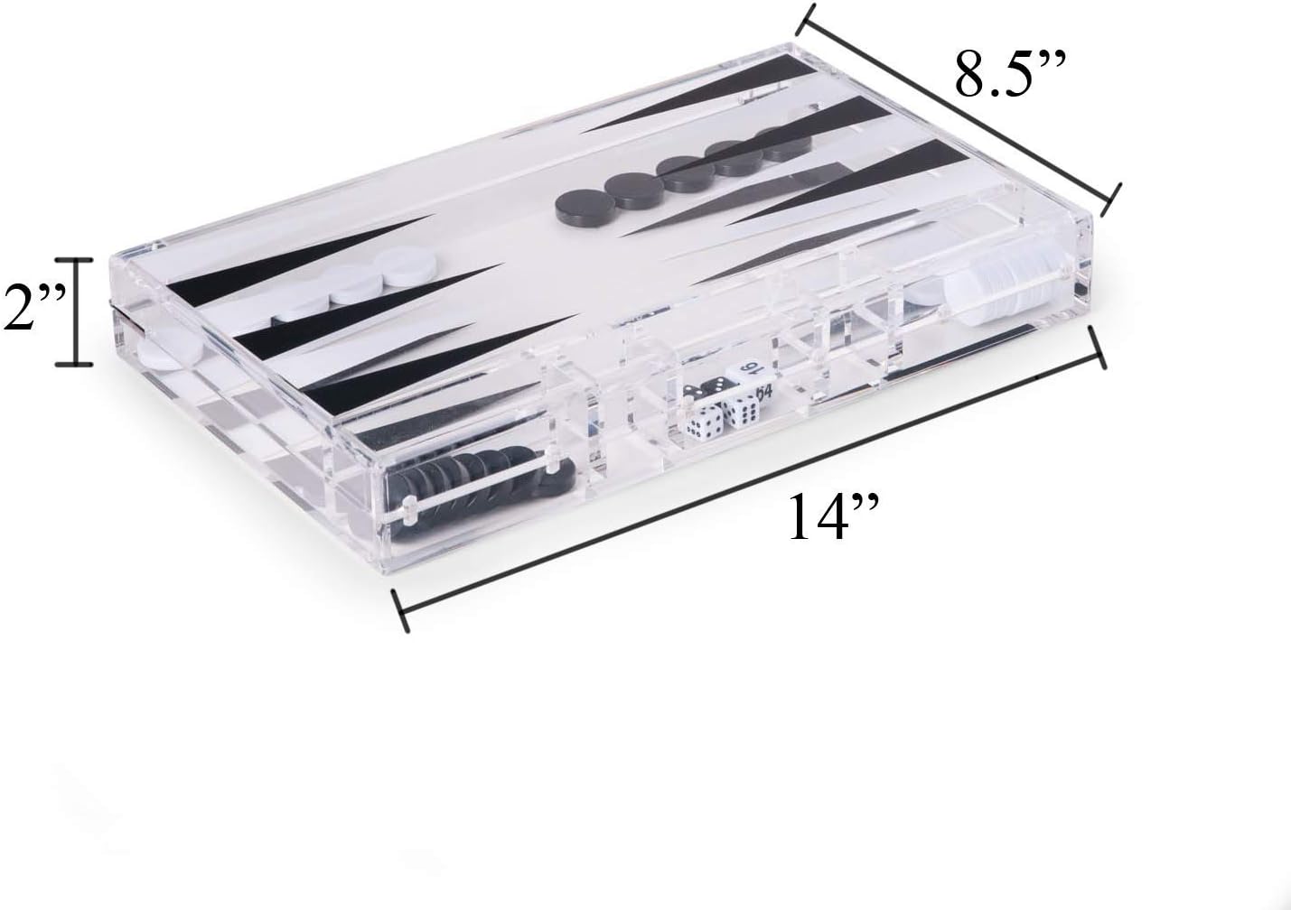 Hampton Acrylic Backgammon Set - HOUSE OF SHE