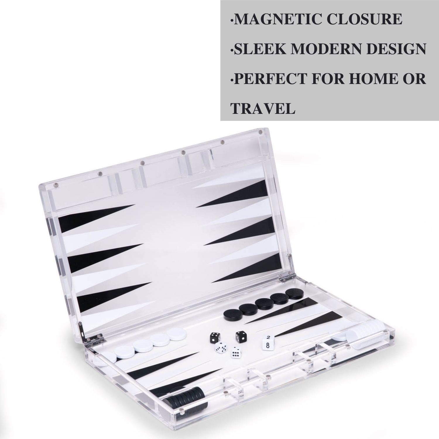 Hampton Acrylic Backgammon Set - HOUSE OF SHE
