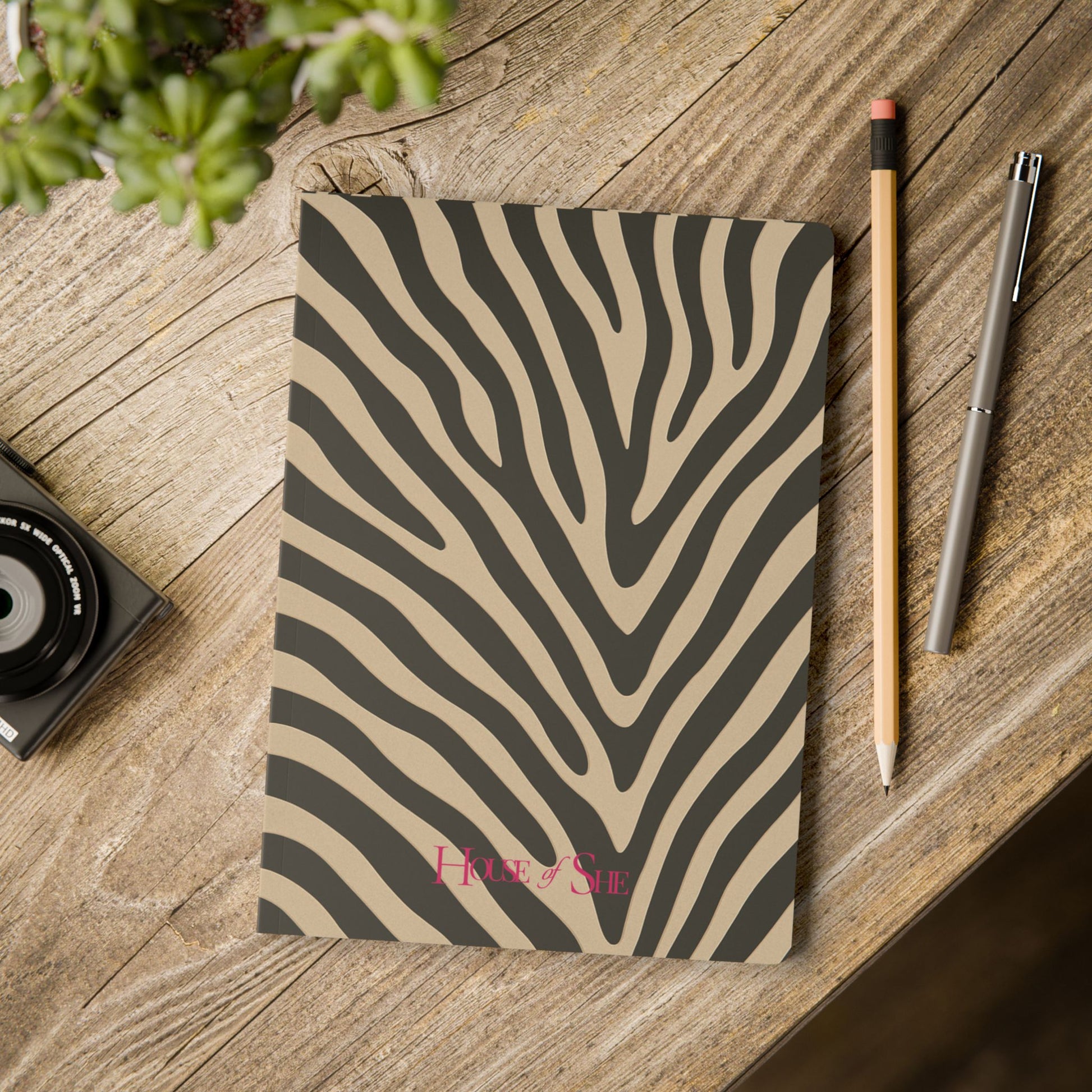 Zebra Print Softcover Journal - Stylish Notebook for Creative Minds - HOUSE OF SHE