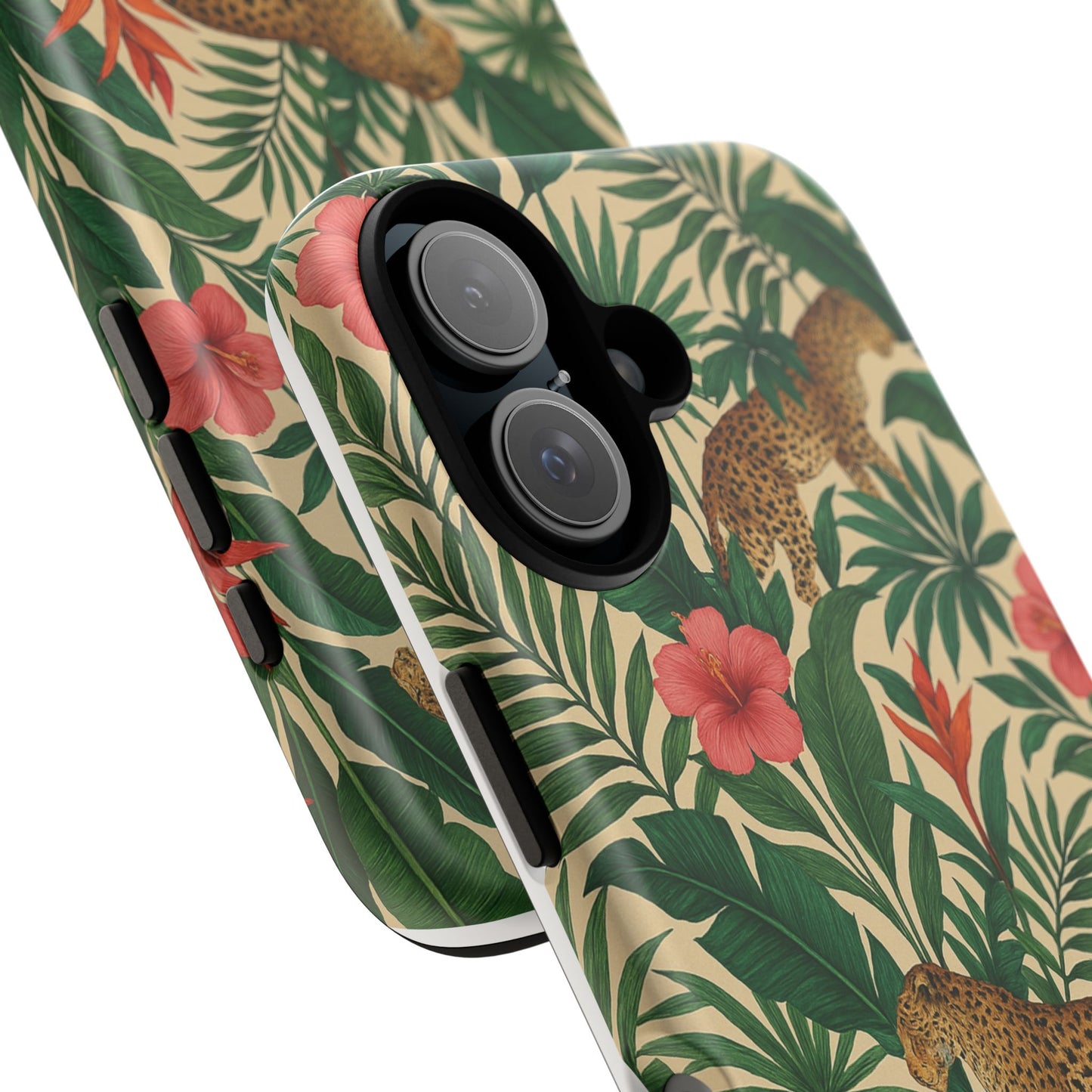 Tough Phone Case with Jungle Leopard Design