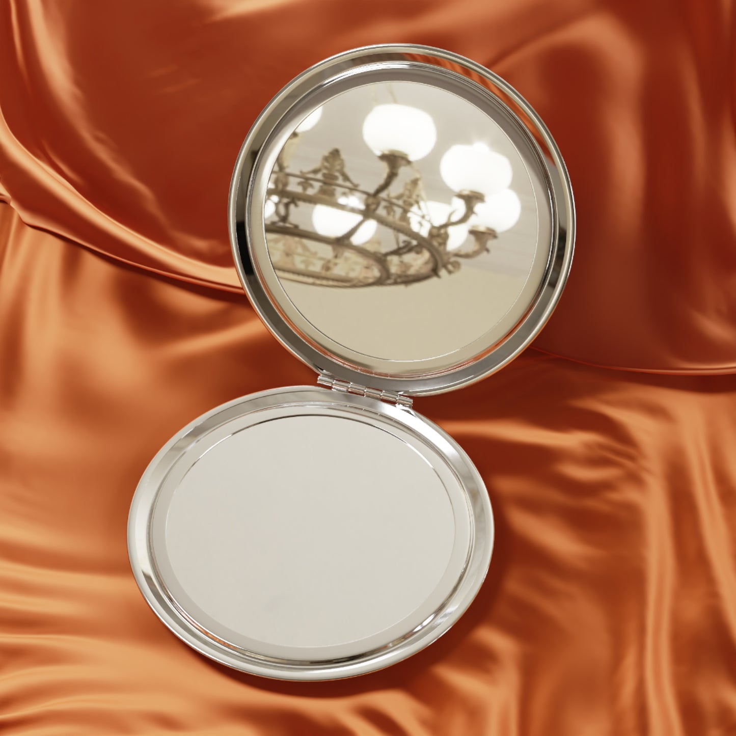 Vintage-Inspired Compact Travel Mirror with Eye Design