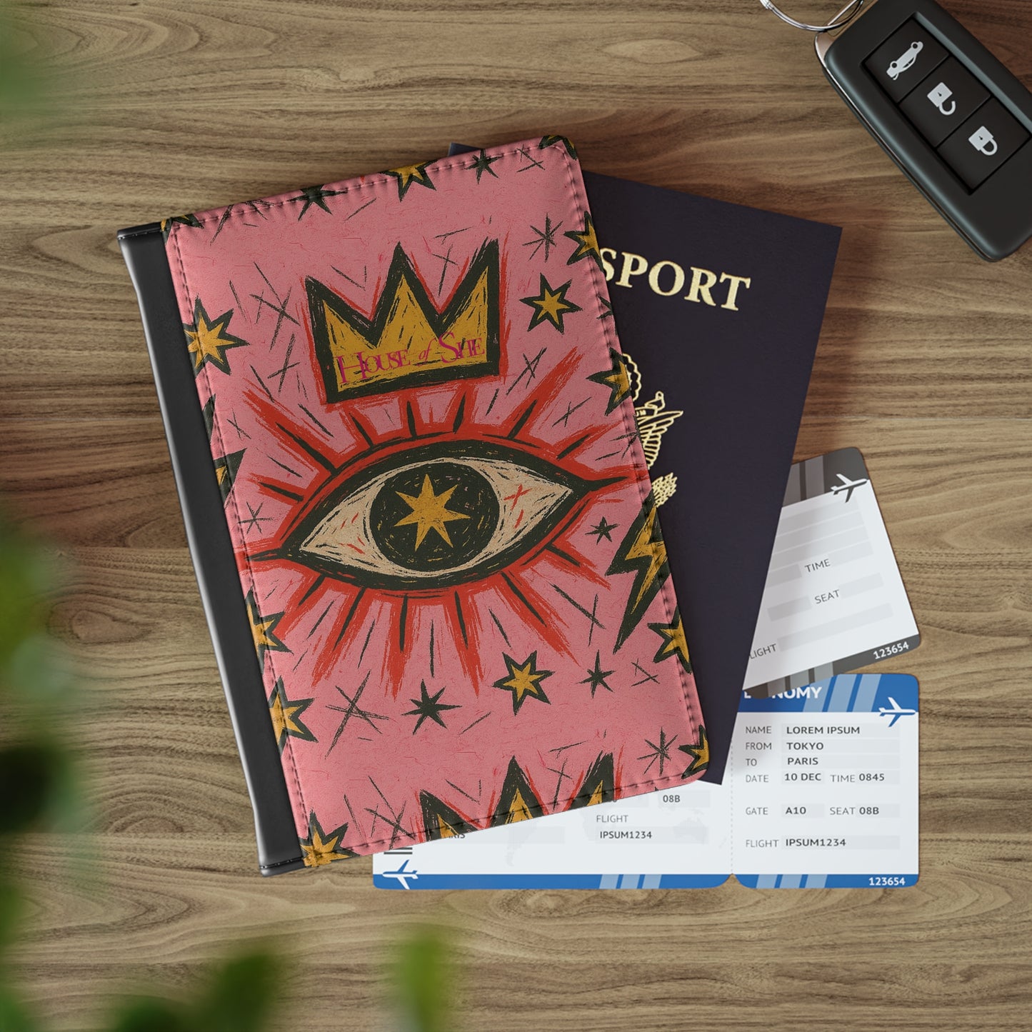 Artistic Eye Design Passport Cover - Travel Accessory for Adventure Seekers