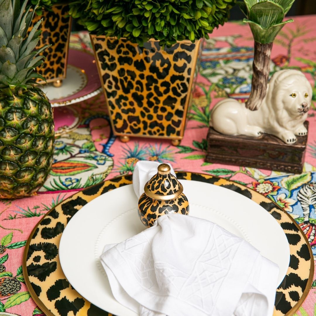 Leopard Spots Ginger Jar Enameled Napkin Ring (4 Pack)  HOUSE OF SHE