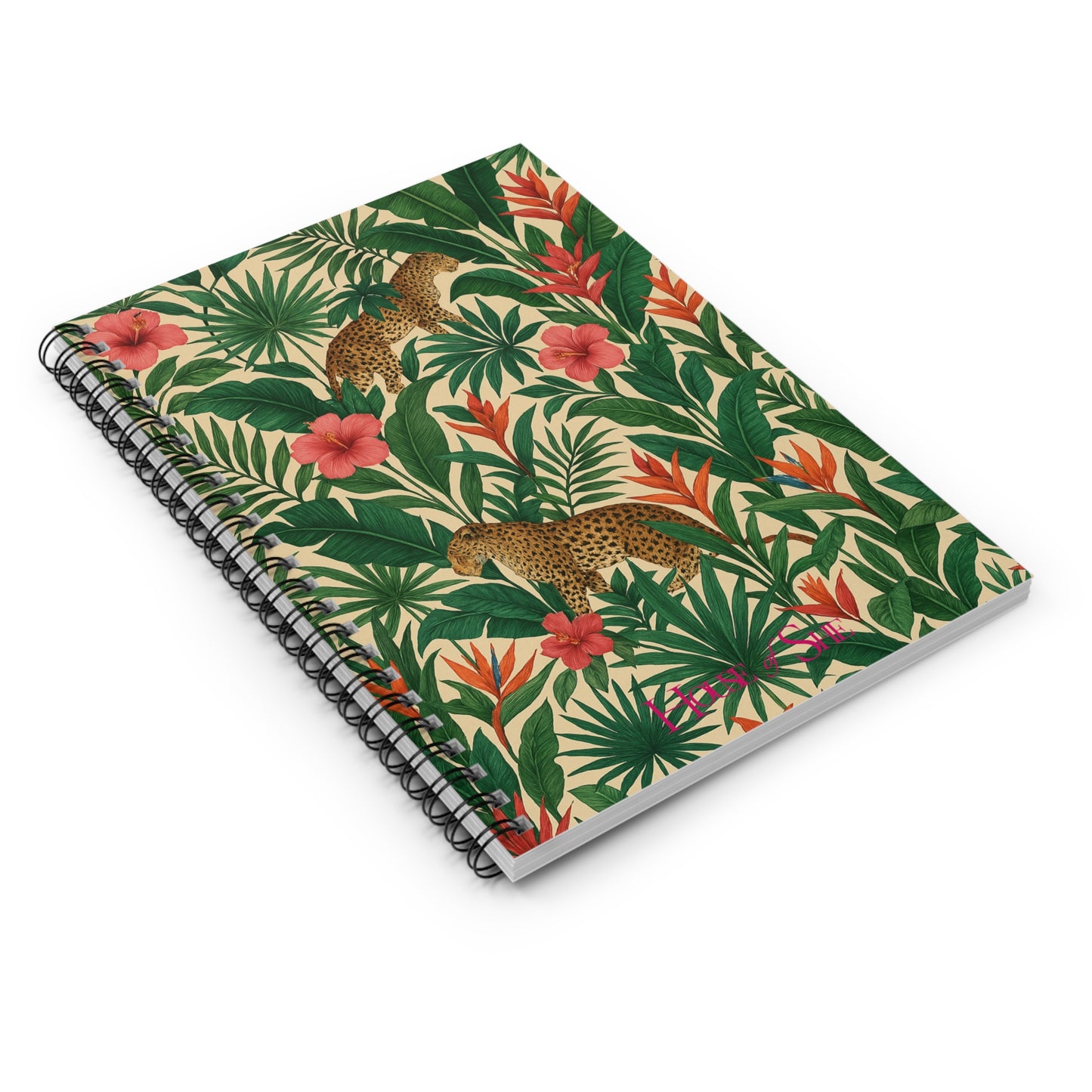Tropical Leopard Spiral Notebook - Ruled Lines for Nature Lovers