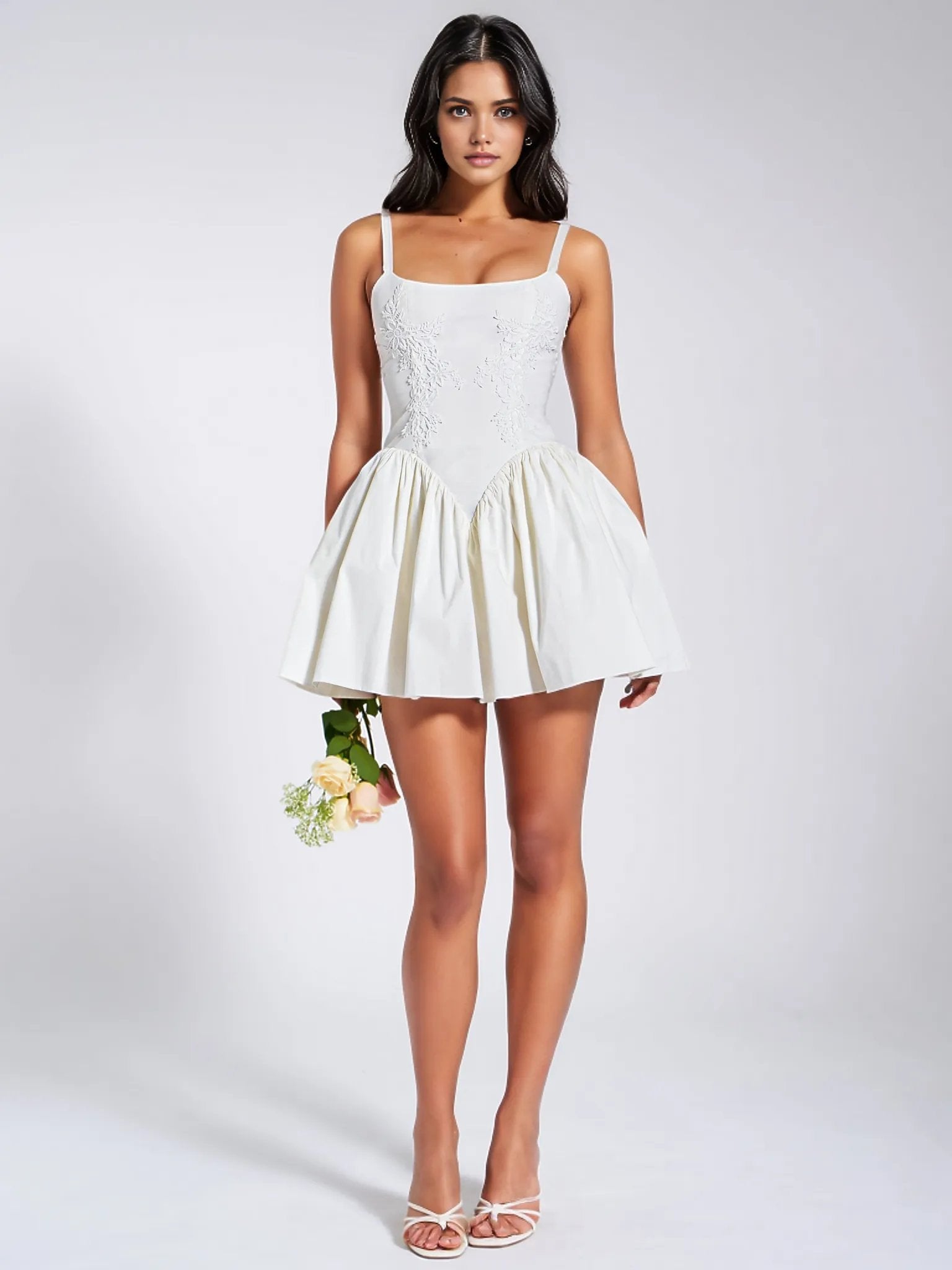 Kadi White Corset Mini Dress - HOUSE OF SHE