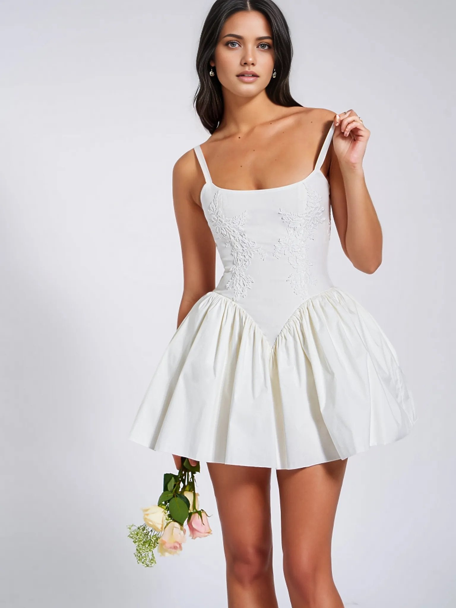 Kadi White Corset Mini Dress - HOUSE OF SHE