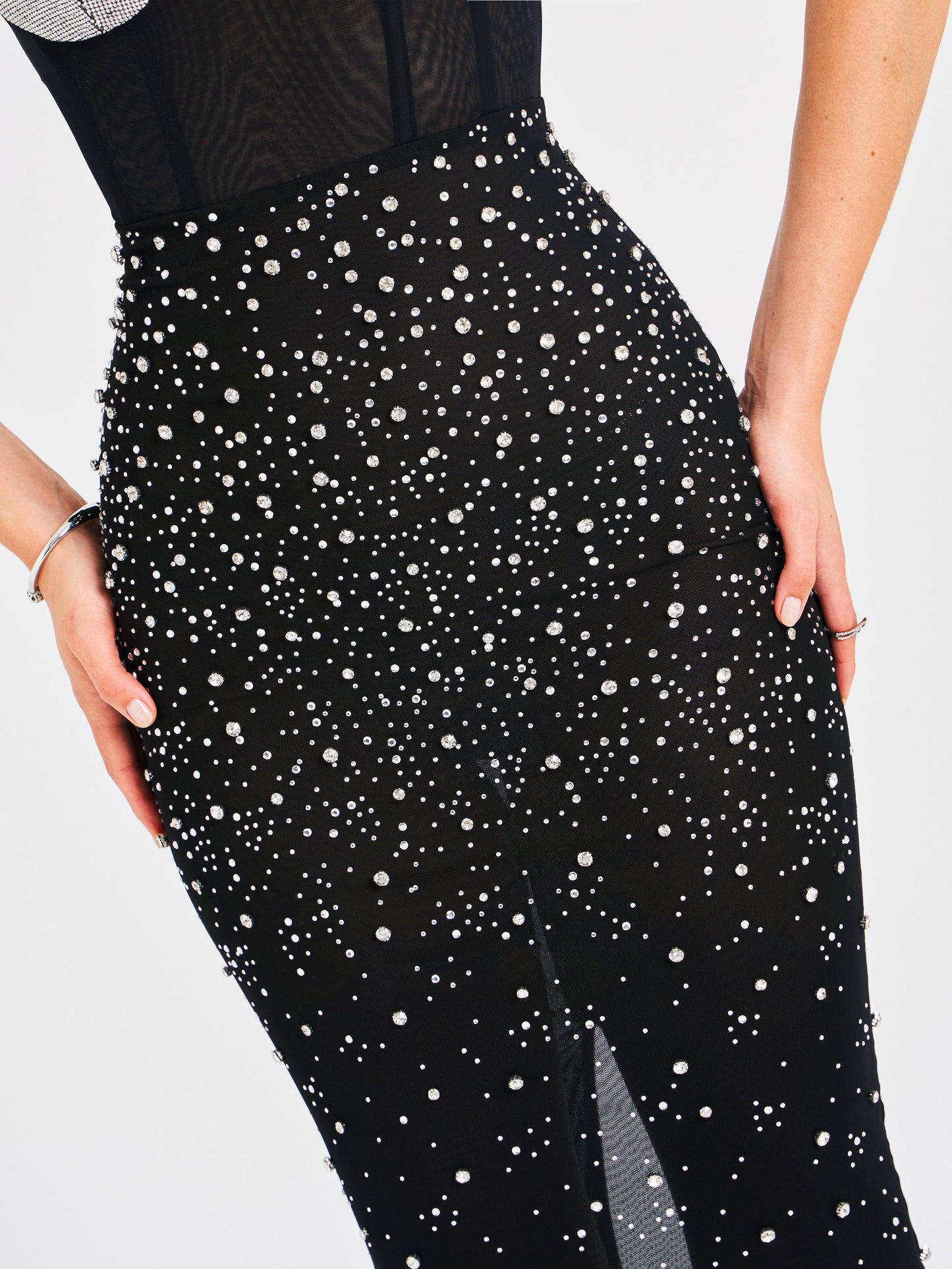 Jimena Rhinestone Maxi Dress - HOUSE OF SHE