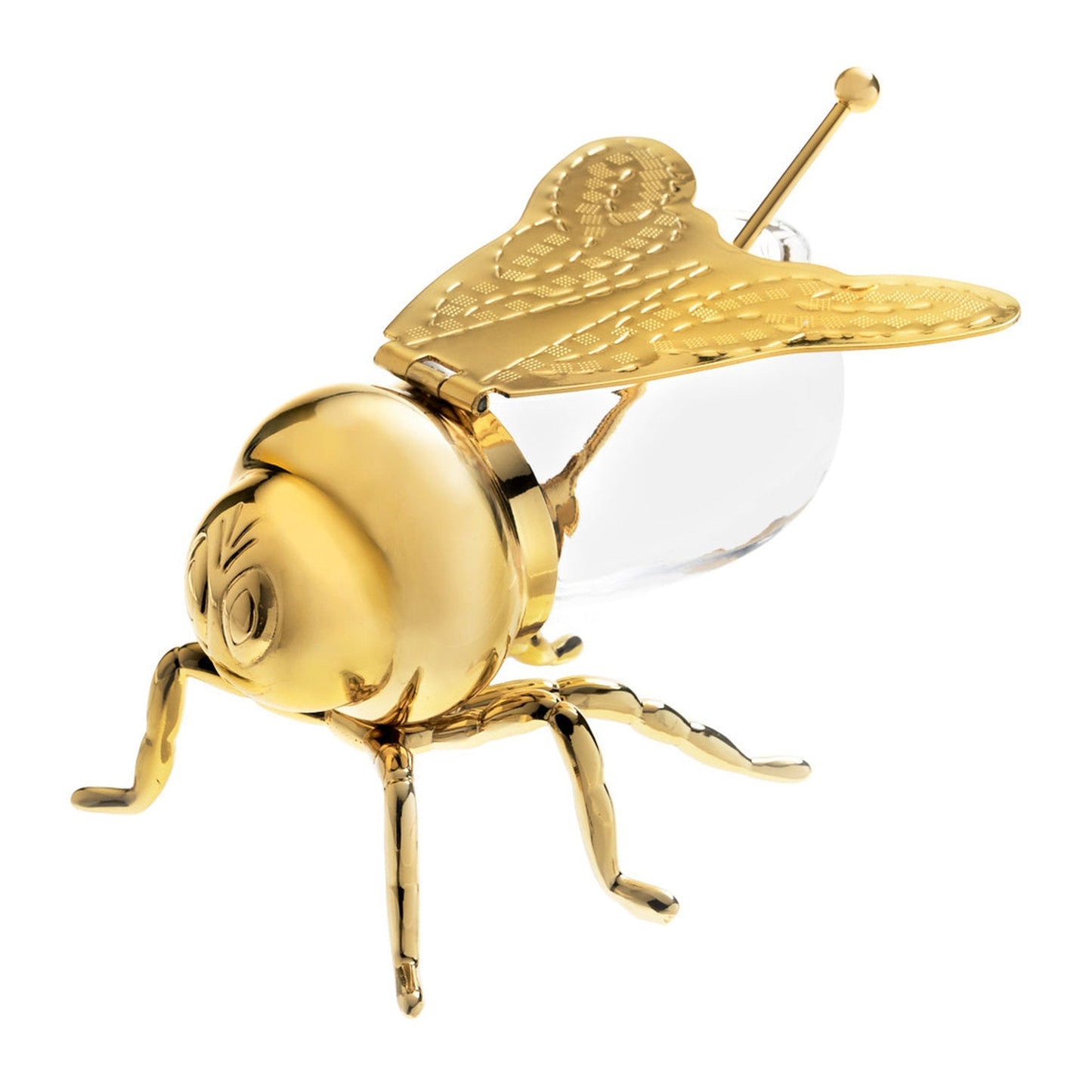 Bee Gold Honey Jar with Spoon - HOUSE OF SHE