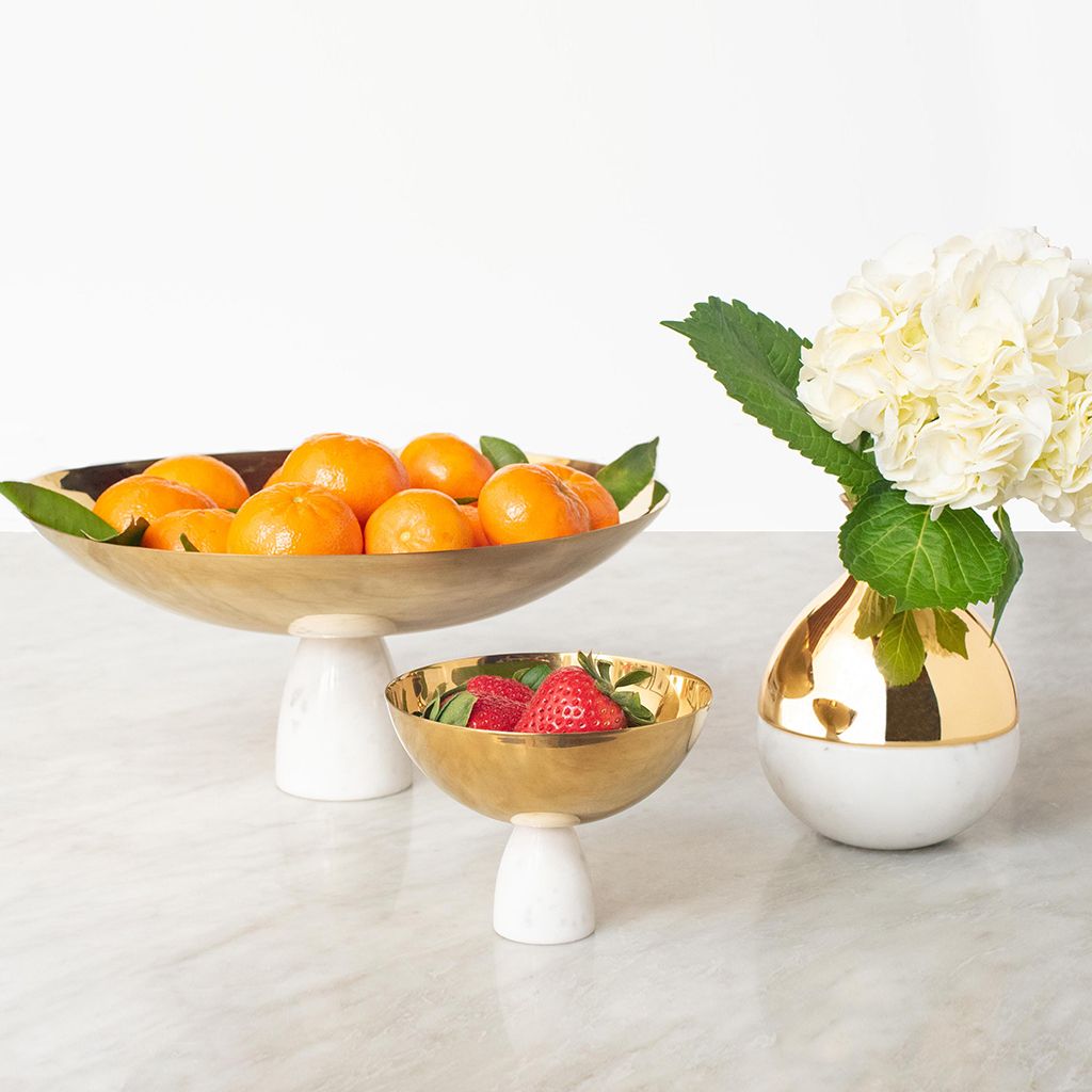 Coluna Nut Bowl Marble / Gold HOUSE OF SHE