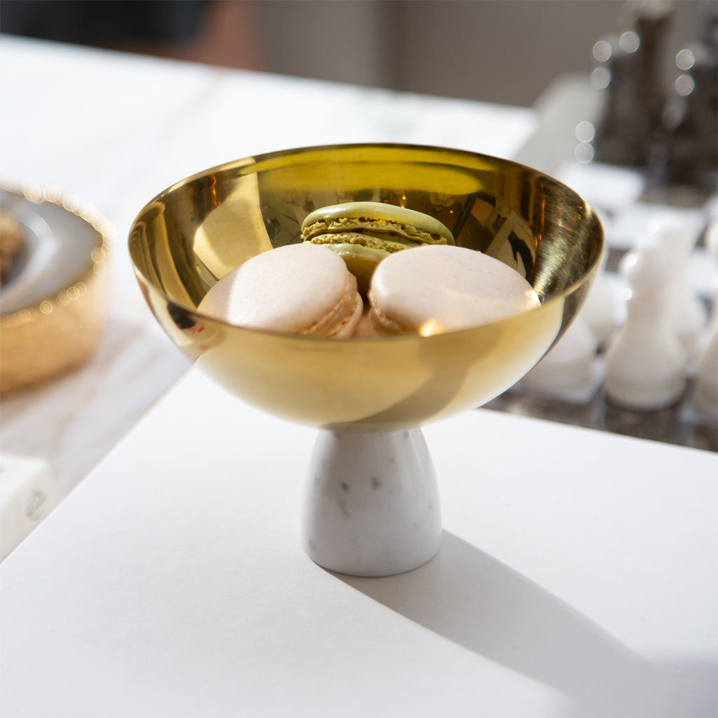 Coluna Nut Bowl Marble / Gold HOUSE OF SHE