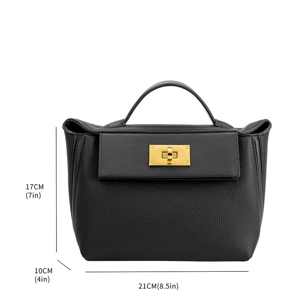 Elizabeth Black Recycled Vegan Crossbody Bag HOUSE OF SHE