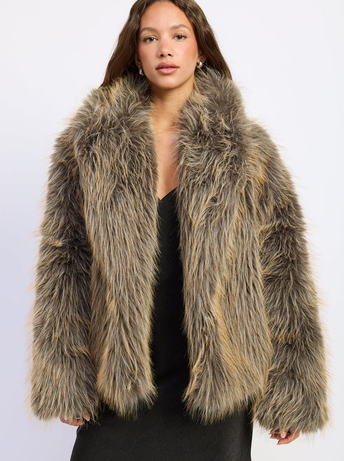 Georgia Oversized Faux Fur Jacket