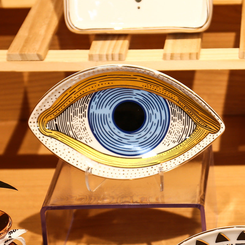 Eye Shaped Protection Trinket Dish - Yellow - HOUSE OF SHE