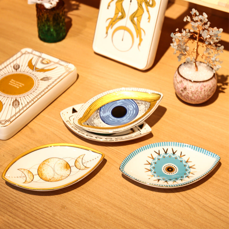 Eye Shaped Protection Trinket Dish - Yellow - HOUSE OF SHE