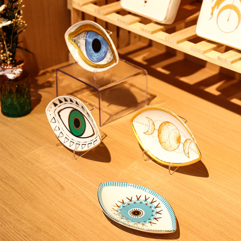 Eye Shaped Protection Trinket Dish - Yellow - HOUSE OF SHE