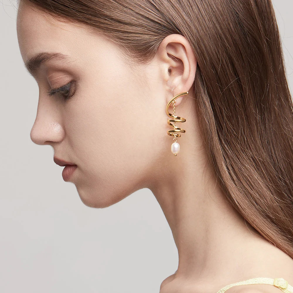 Tornado Swirl Drop Earrings  HOUSE OF SHE