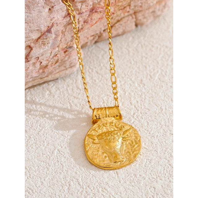 12 Constellation Pendant Stainless Steel Necklace - HOUSE OF SHE