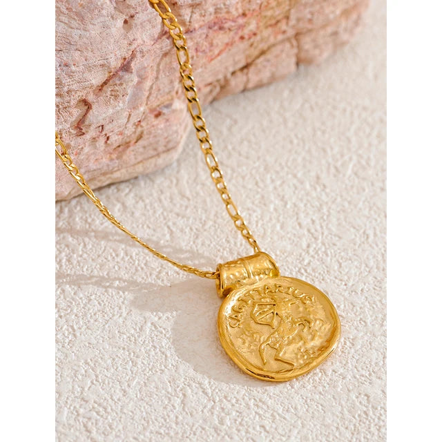12 Constellation Pendant Stainless Steel Necklace - HOUSE OF SHE