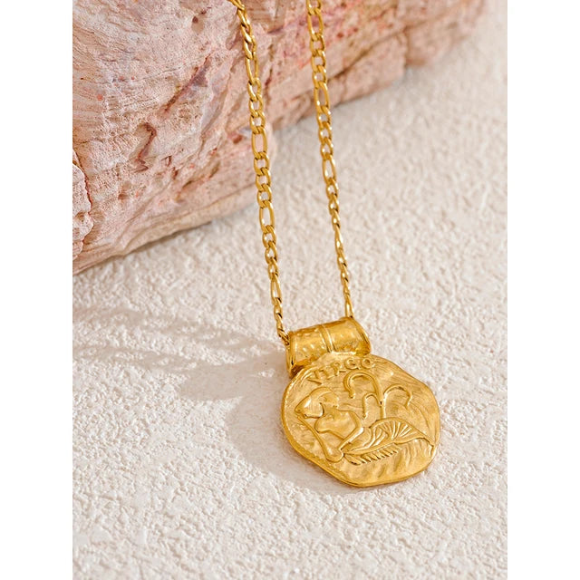 12 Constellation Pendant Stainless Steel Necklace - HOUSE OF SHE
