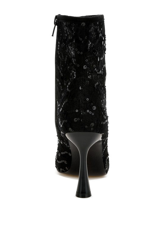 Samia Sequin Lace Boots - HOUSE OF SHE