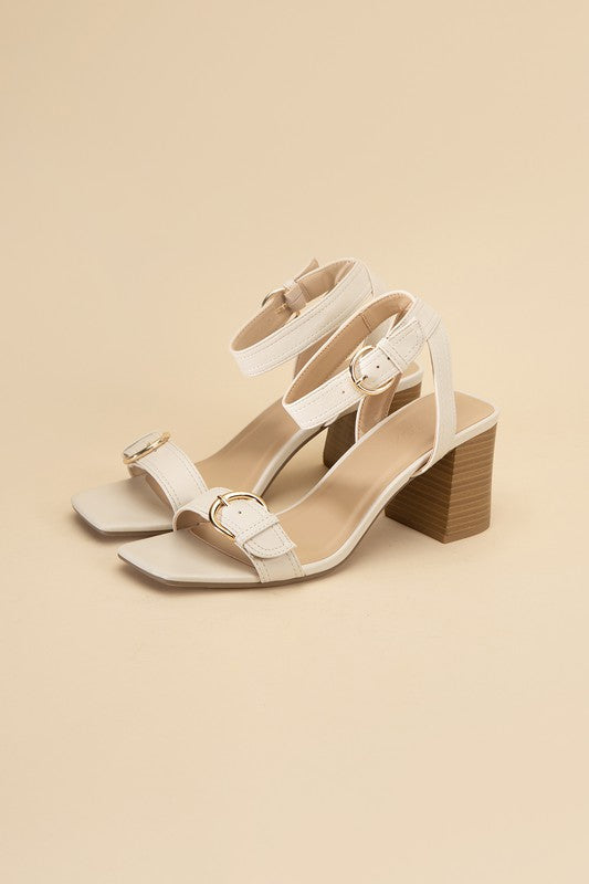 TREATY-S Buckle Sandal Heel HOUSE OF SHE