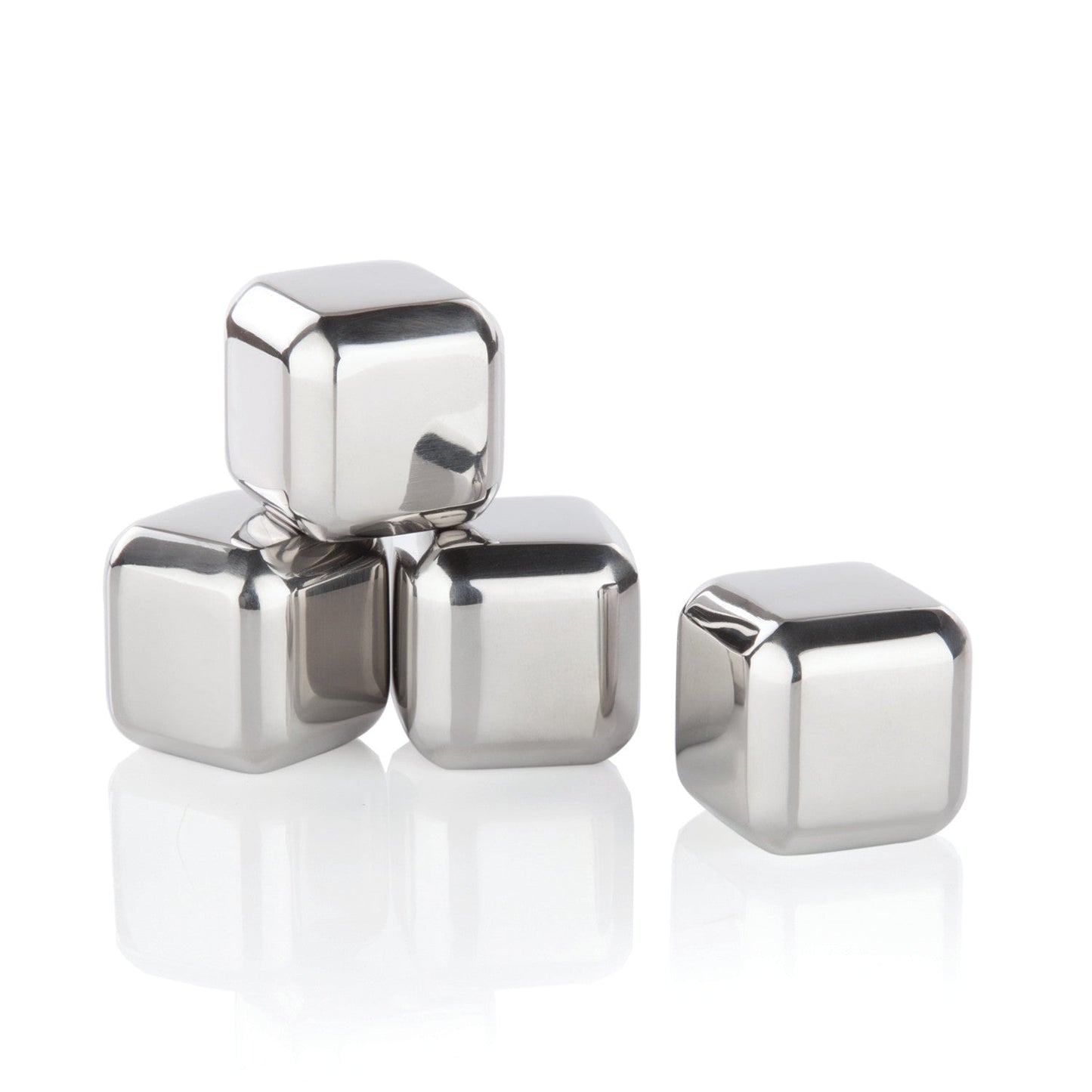 Glacier Rocks Stainless Steel Cube Set of 4 - HOUSE OF SHE