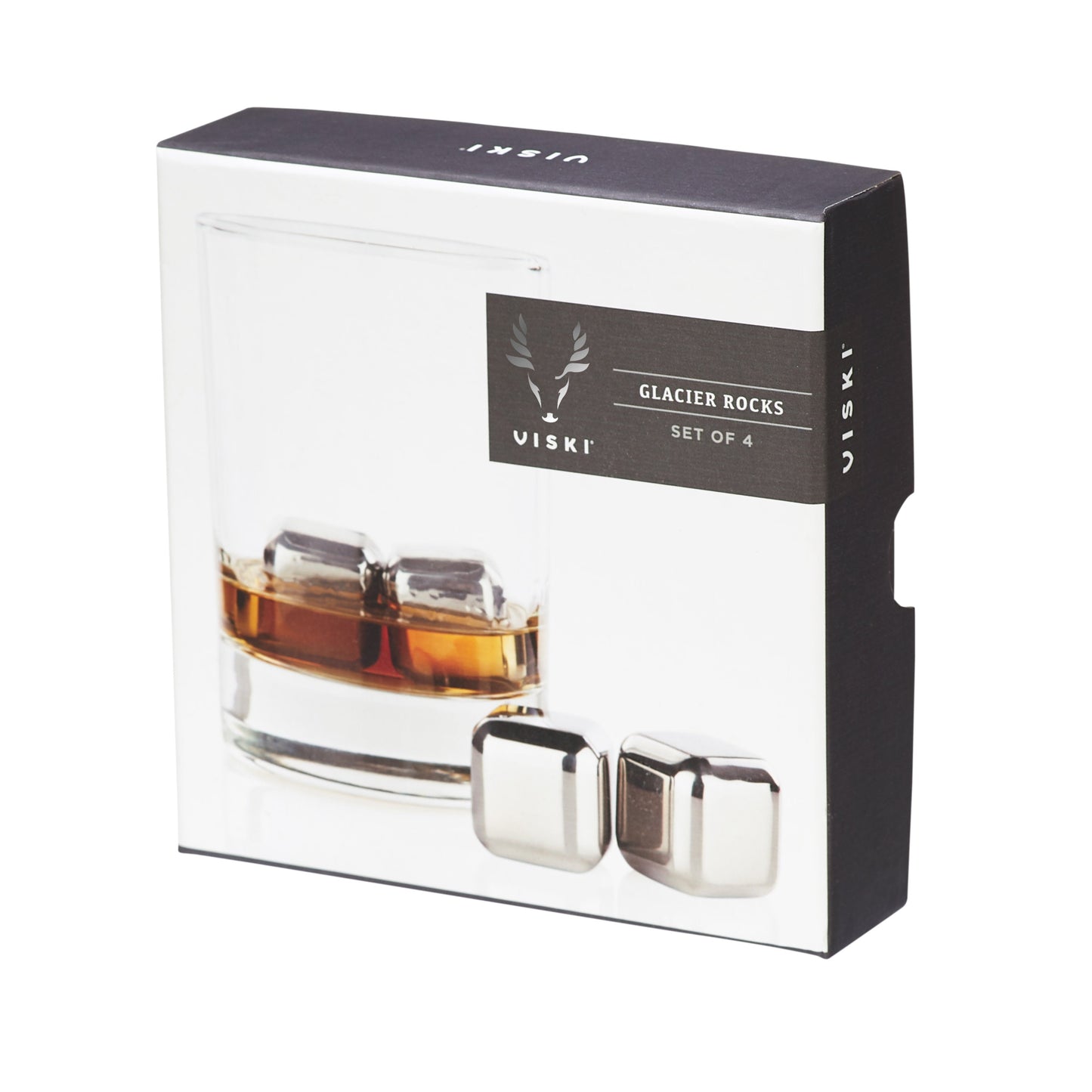 Glacier Rocks Stainless Steel Cube Set of 4 - HOUSE OF SHE