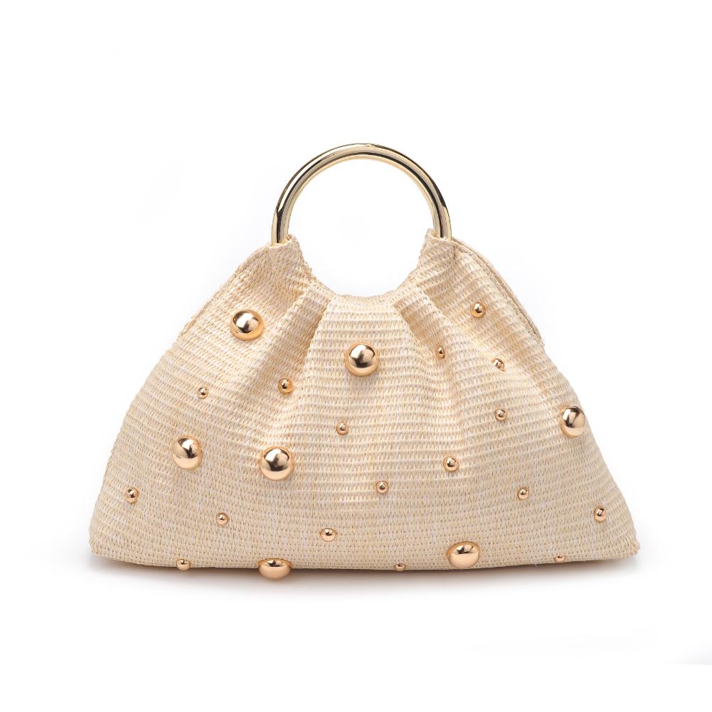 Harper Evening Natural Vegan Studded Bag - HOUSE OF SHE