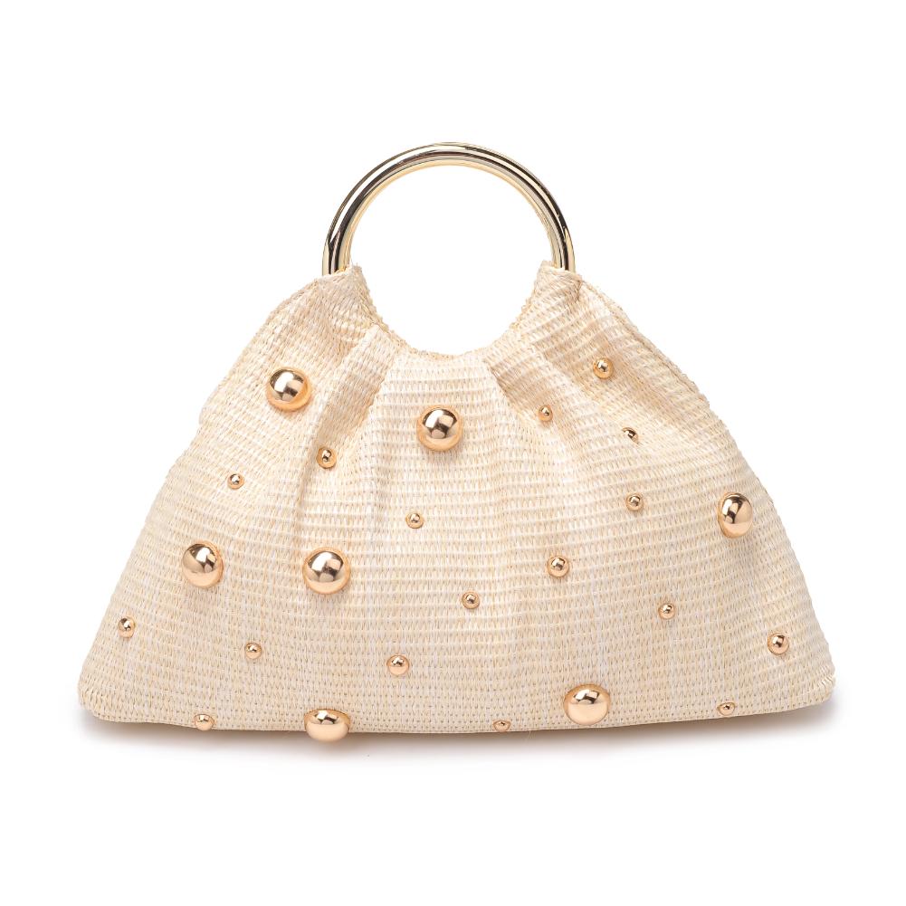 Harper Evening Natural Vegan Studded Bag - HOUSE OF SHE