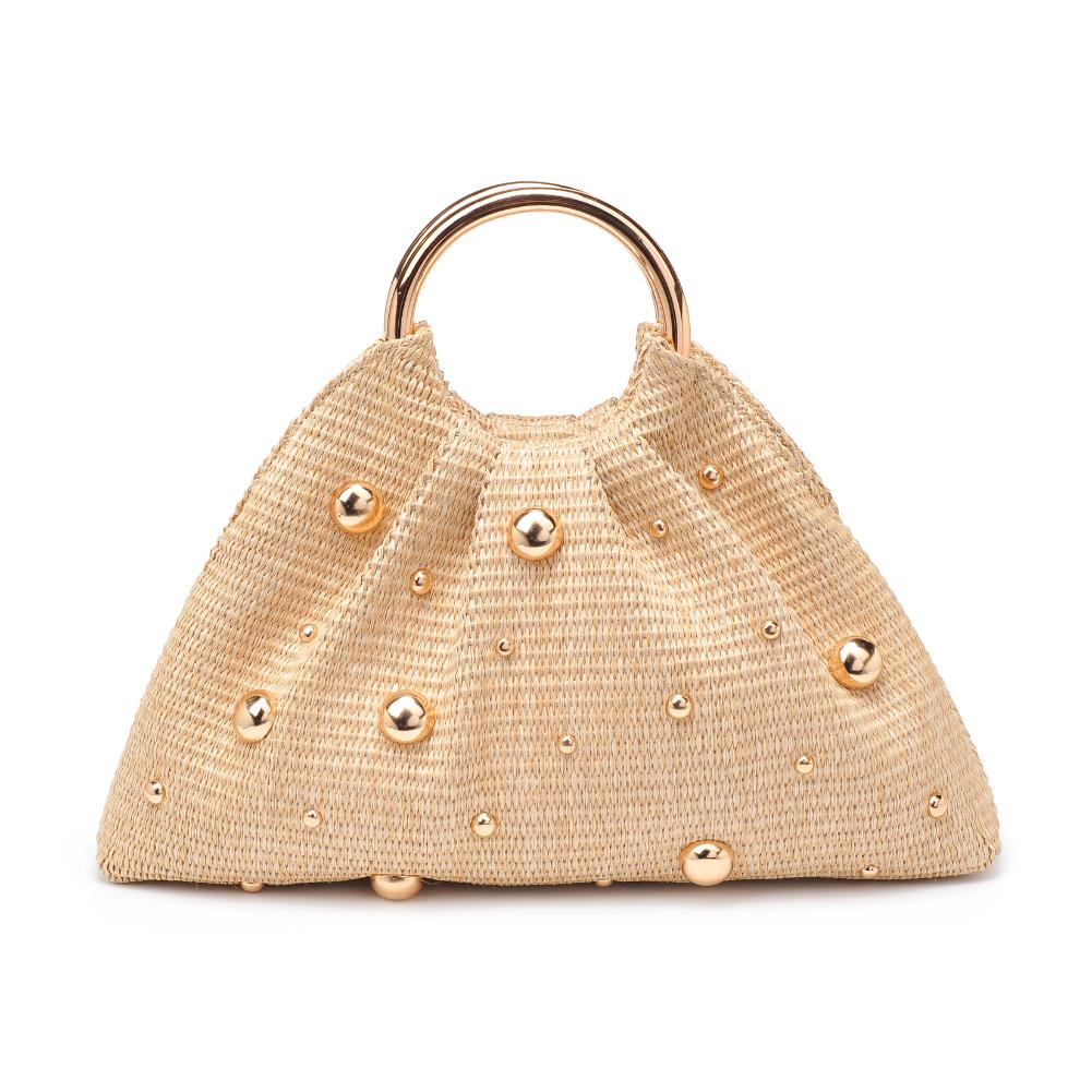 Harper Evening Natural Vegan Studded Bag - HOUSE OF SHE